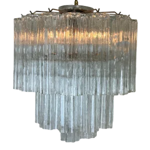 Italian Tronchi Chandelier Zuccheri Venini Murano Camer