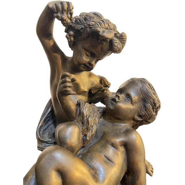 Putti with Grapes, 19th Century, Bronze For Sale - Image 6 of 7