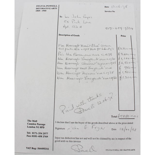 1920s Pre-1928 William Moorcroft Vase in the "Pomegranate" Pattern For Sale - Image 5 of 5