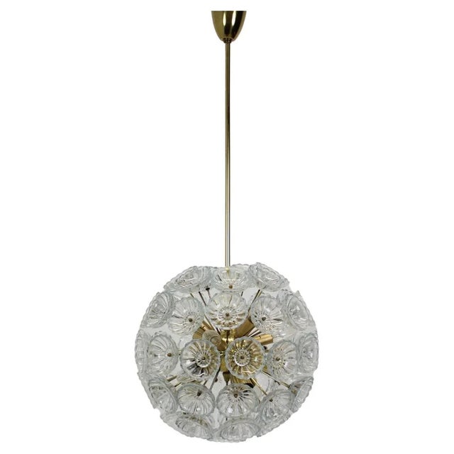 Dandelion Chandelier by Kamenický Šenov for Preciosa, 1970s For Sale - Image 12 of 12
