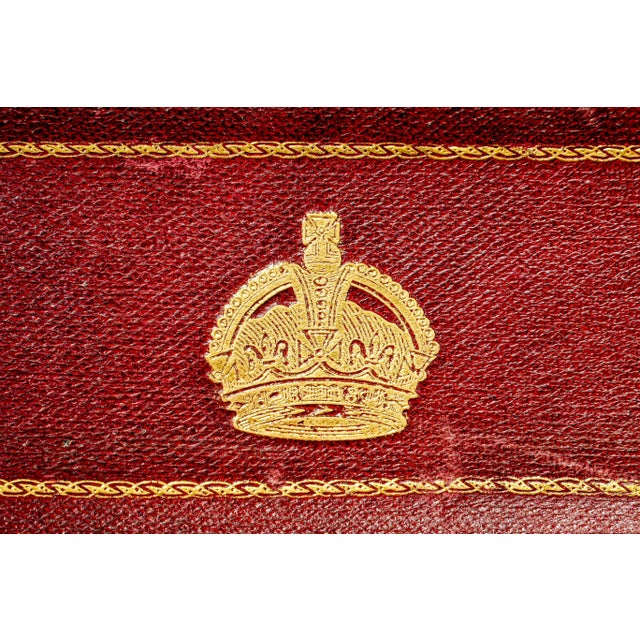 1910s Rare King George v Antique Leather Despatch Document Box Royal Memorabilia For Sale - Image 5 of 11