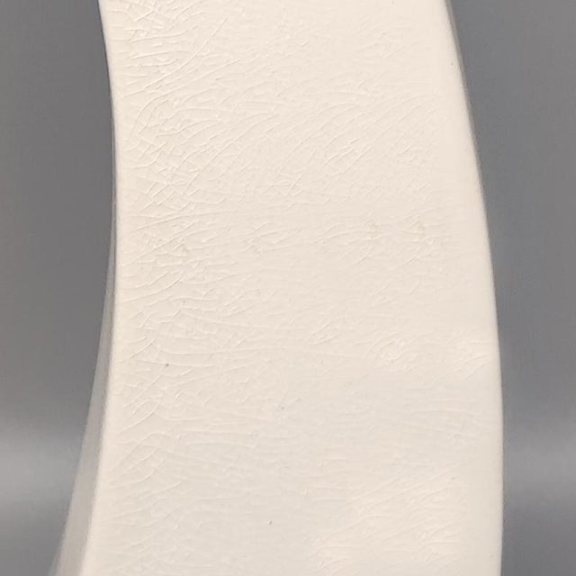 Space Age White Vase in Ceramic attributed to Franco Pozzi, Italy, 1970s For Sale - Image 6 of 9