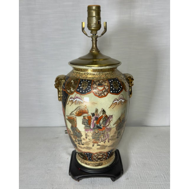 Brick Red 1970s Satsuma Style Chinoiserie Lamp by Turtle and Crane For Sale - Image 8 of 17