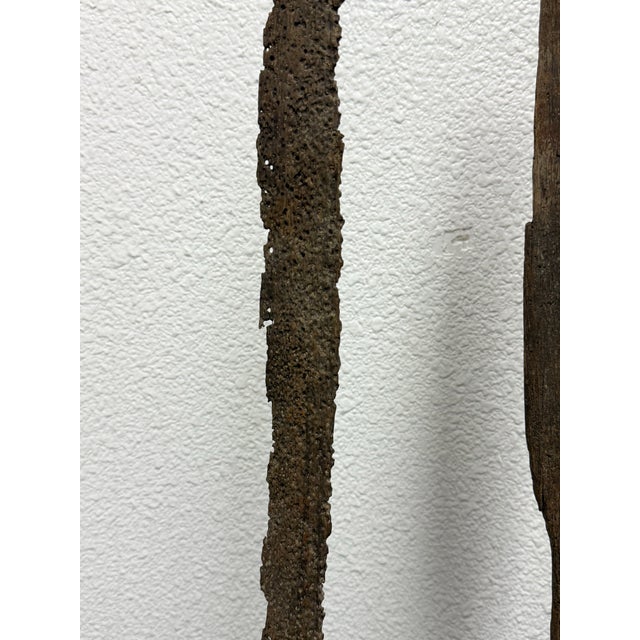 Wood + Iron Oar Artifacts on Stands, 19th Century For Sale - Image 10 of 12