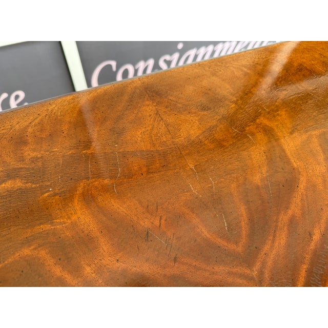 Mt. Airy Furniture Flamed Mahogany Chippendale Console Table For Sale - Image 12 of 12