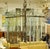 Chrome 1980s Tiered Glass & Chrome Chandelier by Forecast Lighting Co. For Sale - Image 8 of 9