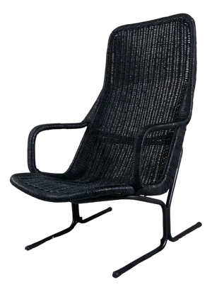 Model 514 C Lounge Chair in Rattan by Dirk Van Sliedregt for Gebroeders Jonkers Noordwolde, 1960s