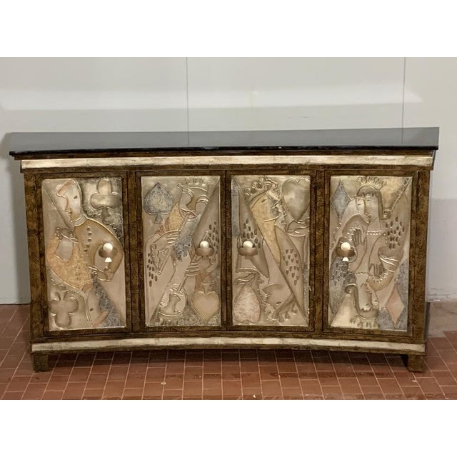 Masterpiece Playing Cards Credenza Lam Lee Group Dallas, 1990 For Sale - Image 17 of 17