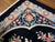 1920s Black Floral Medallion Antique Chinese Art Deco Rug 9' X 12' Handknotted Wool Carpet For Sale - Image 4 of 6