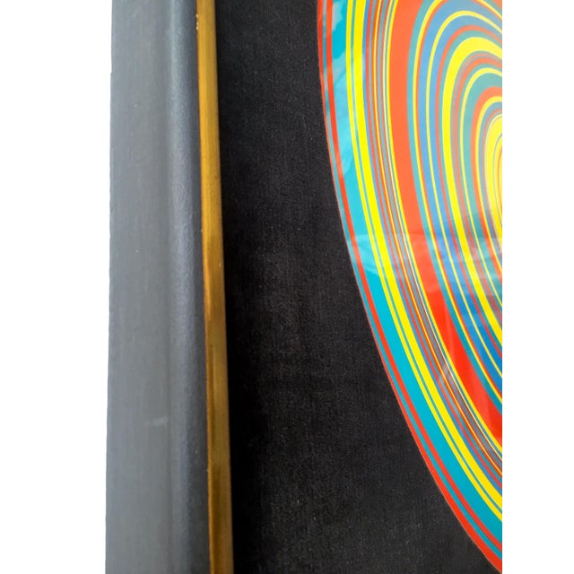 " Tadasky " Tadasuke Kuwayama Vintage 1968 Mid Century Modern Framed Op Art Lithograph Print " Whirling Circles " For Sale In Kansas City - Image 6 of 12