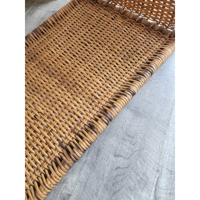 Vintage Wicker Etageres in the Manner of Danny Ho Fong for Tropi-Cal - A Pair For Sale - Image 11 of 13