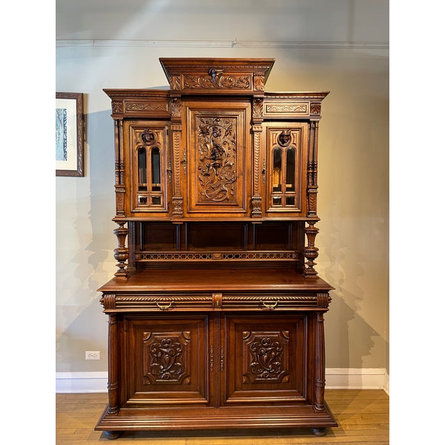 Late 19th Century FrenchJacobean Style Hutch Chairish