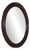 Historicist Oval Mirror with Wooden Frame For Sale