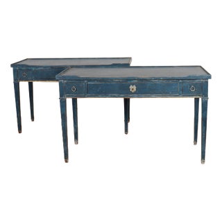 Painted Oak Bedside Tables, Set of 2 For Sale