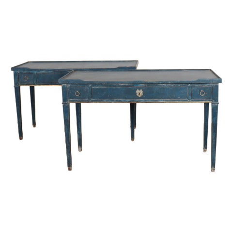Painted Oak Bedside Tables, Set of 2 For Sale