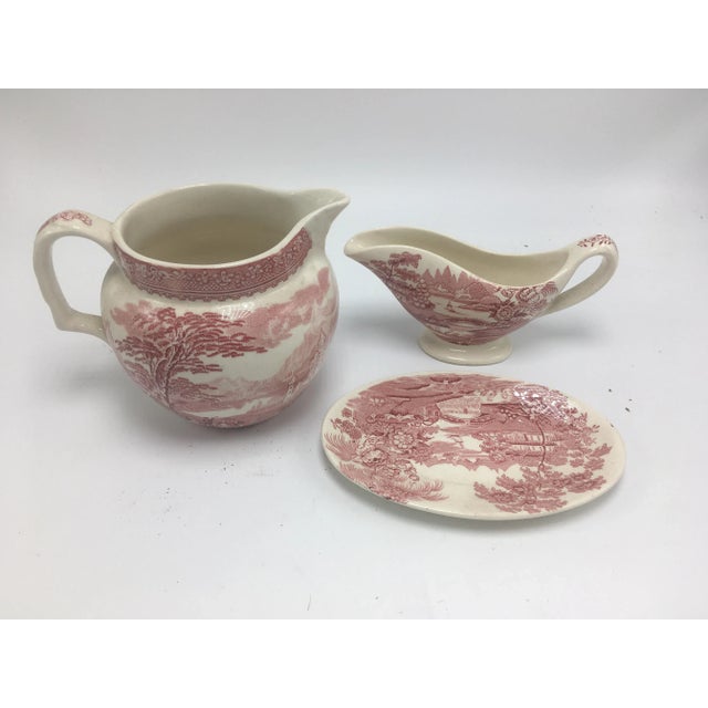 Ceramic Royal Staffordshire Style Pitcher Set, 3 Pieces For Sale - Image 7 of 11