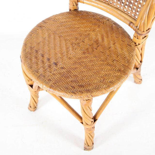 Light Yellow Vintage Rattan Chairs, 1970s, Set of 6 For Sale - Image 8 of 14