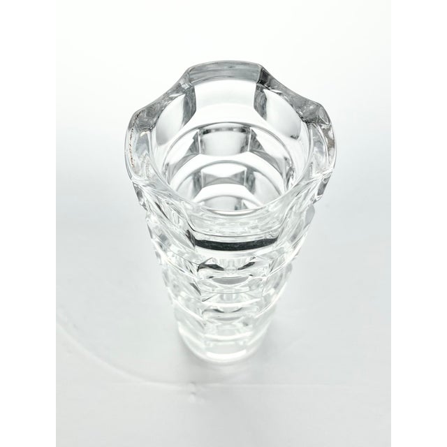 1980s Vintage Modernist Cubist-Style Geometric Stacked-Block Thin Tall Vase For Sale In Dallas - Image 6 of 7