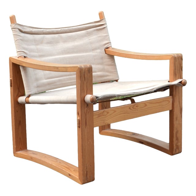 Scandinavian Pine Safari Chair by Børge Jensen for Bernstorffsminde Møbelfabrik, 1960s For Sale