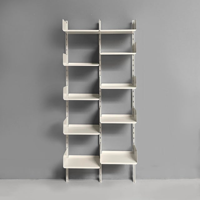 Italian Modern White Metal Bookcase by Kriptoninte, 1980s For Sale - Image 15 of 15