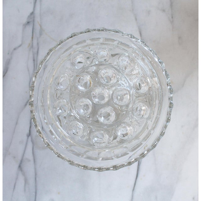 Mid 20th Century Vintage Glass Flower Frog Vase For Sale - Image 5 of 7