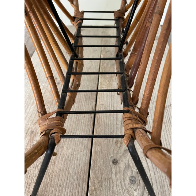 1950s Vintage Bamboo Magazine Rack, 1950s For Sale - Image 5 of 7