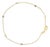 14K Yellow Gold Alternating Red Ruby and White Diamond Bezel Station Chain Bracelet (I-J Color, SI2-I1 Clarity) - 7.5" Inches For Sale
