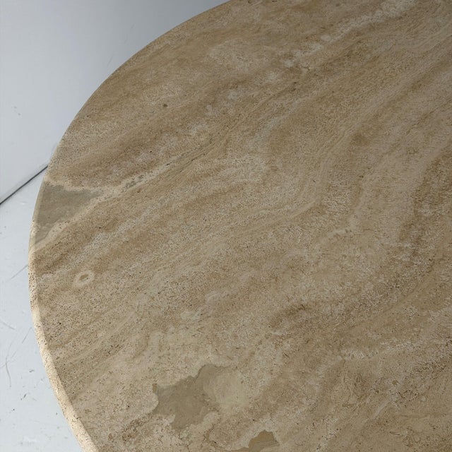 Stone Vintage Travertine Circle Table by Stone International For Sale - Image 7 of 8