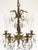 Brass Share Antique Teeny Tiny Twinkling 5 Arm 5 Light Brass Cut Lead Crystal Chandelier ~ Rewired ~ Restored ~ Rejuvenated ~ Ready to Hang ~ For Sale - Image 8 of 12