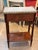 19th Century French Marble Top Mahogany Side Table With Brass Gallery For Sale - Image 11 of 11