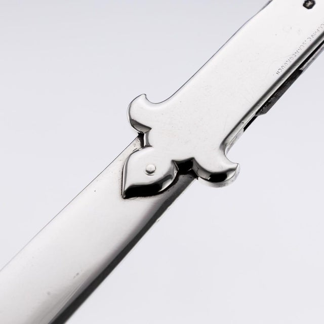 Metal Antique 19th Century English Silver Paperknife Bookmark, 1868 For Sale - Image 7 of 10