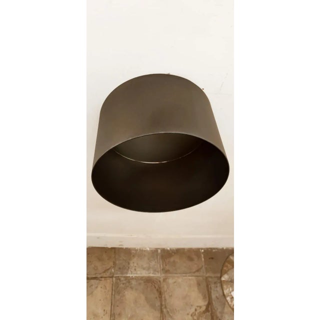 Black Cylinder Circular Mirror For Sale - Image 8 of 13