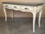 Stone 20th Century French White Painted Table Console With Green Marble Top For Sale - Image 7 of 16