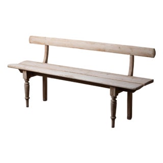 A Bleached Pine Bench, Northern Europe, 19th Century For Sale