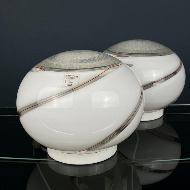 Murano Glass Table Lamps Vetri Murano 004, Italy, 1970s, Set of 2 For Sale - Image 10 of 14