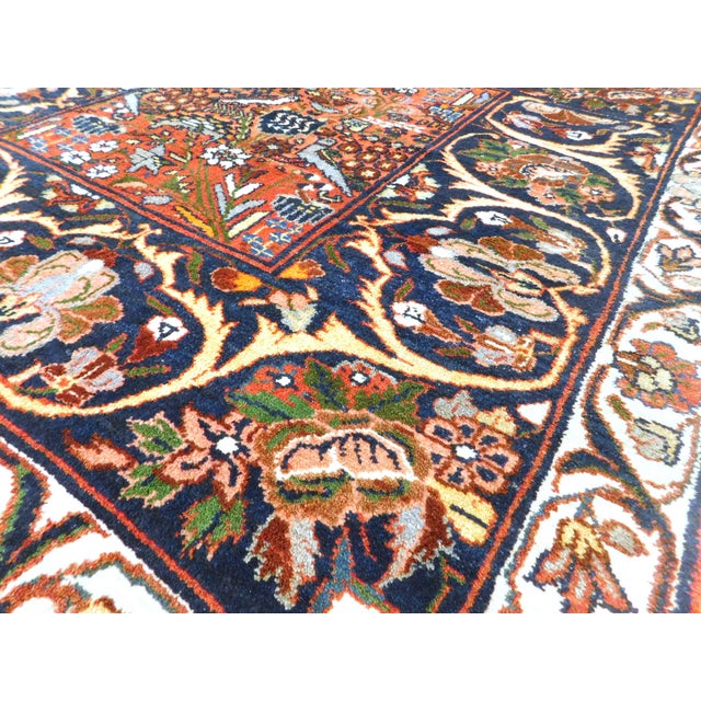 Tribal Antique Persian Bakhtiati Hand-Knotted Rug. 4'x 4'3" For Sale - Image 3 of 18