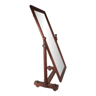 Arts and Crafts Style Full Length Cheval Dressing Mirror For Sale