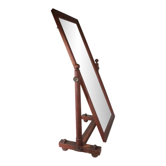 Arts and Crafts Style Full Length Cheval Dressing Mirror For Sale