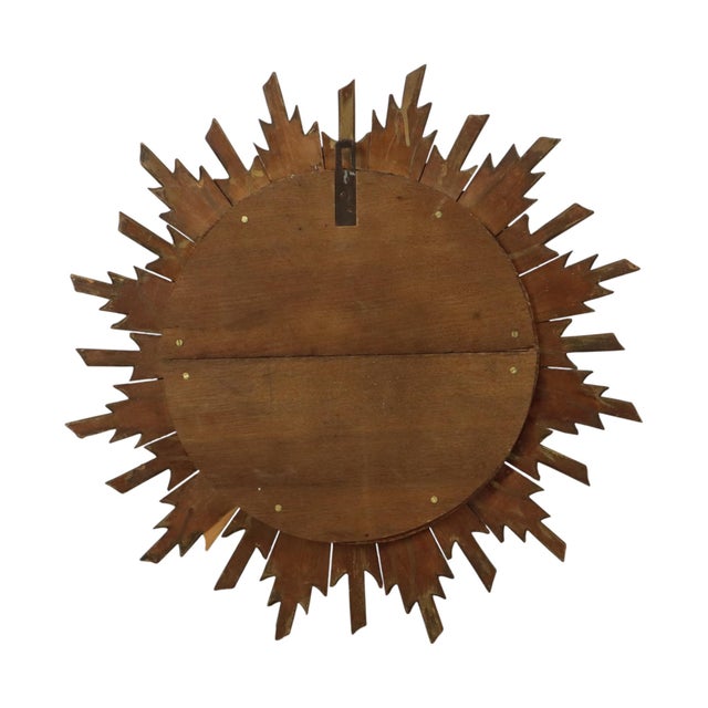 Gold Sun Mirror Two Levels Convex Mirror Sunburst, 1960s For Sale - Image 14 of 15