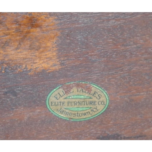 Brown 1920s Elite Furniture Co. Neoclassical Mahogany Wall Mirror For Sale - Image 8 of 10
