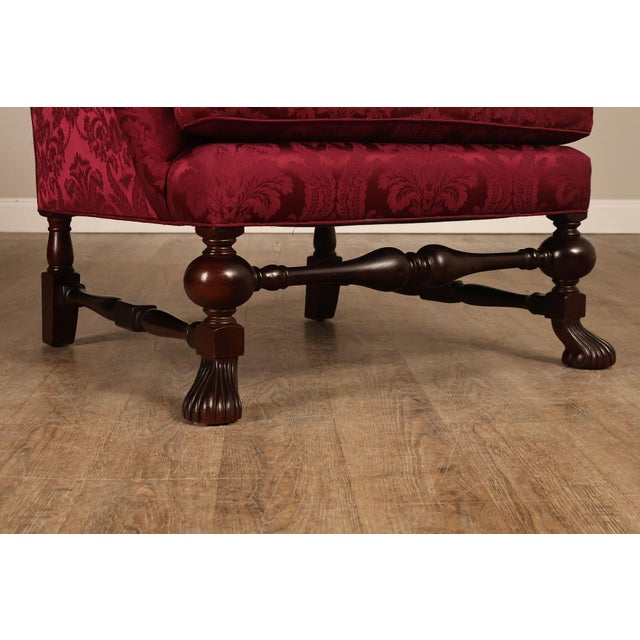 Baker Stately Homes Collection Pair of Carved Wingback Armchairs For Sale - Image 11 of 18