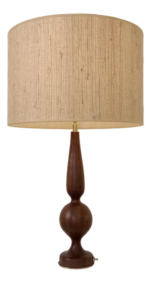 Mid-Century Wood Table Lamp, Italy, 1970s