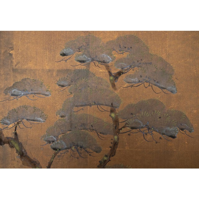 1970s Shōwa Era Japanese Byobu Screen "The Tale of Genji" For Sale - Image 12 of 18