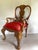 Early 20c Queen Anne Red Velvet Mahogany Chair - 1 Pc For Sale - Image 4 of 9