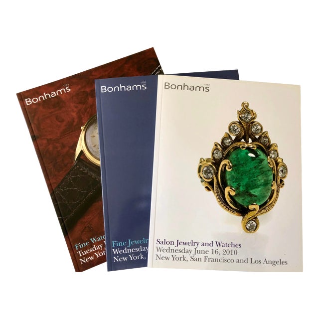 2010 Bonhams Catalogs, Jewelry and Watches - Set of 3 For Sale