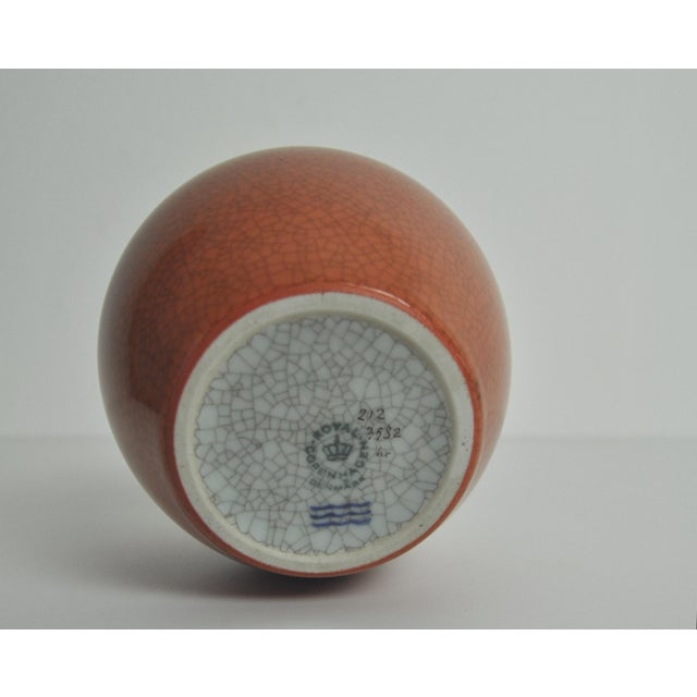 1950s Crackle Glaze Porcelain Vase from Royal Copenhagen, Denmark, 1950s For Sale - Image 5 of 6