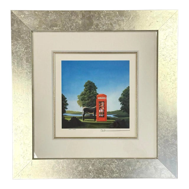 Richard Deyber Limited Edition Lithograph Donkey in Telephone Booth For Sale