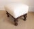 English Louis XV Carved Footstool France W/Scalamandre Style Bounc'e Textile For Sale - Image 3 of 4