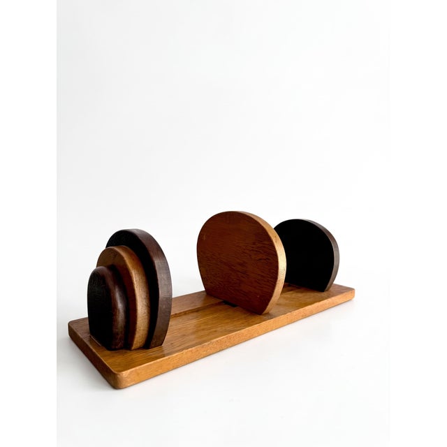 Vintage French Art Deco Wooden Bookend, 1930s For Sale - Image 3 of 9