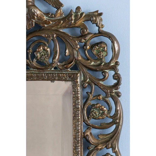 French Louis XIII Bronze Mirrored Sconces, Set of 2 For Sale - Image 4 of 9